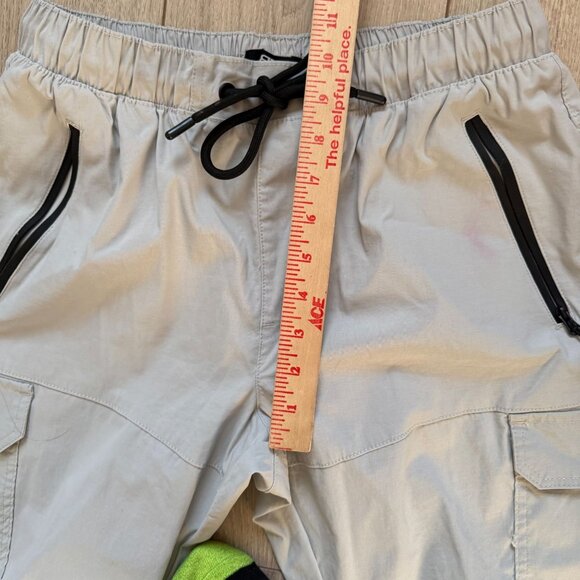 Benjamin Black Tapered Leg Jogger Cargo Pants Men's Size Small Gray Activewear - Picture 8 of 10